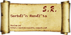 Serbán Renáta névjegykártya