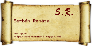 Serbán Renáta névjegykártya