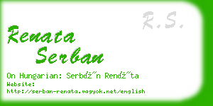 renata serban business card